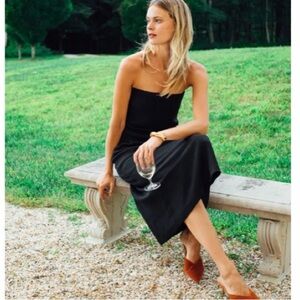 TUCKERNUCK Strapless Noir Crepe Marin Dress